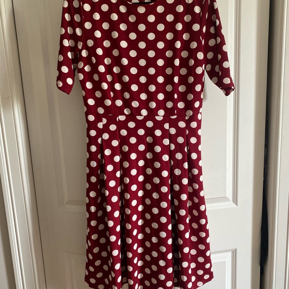 Fun and Flirty Polka Dot Midi Dress - Red and White